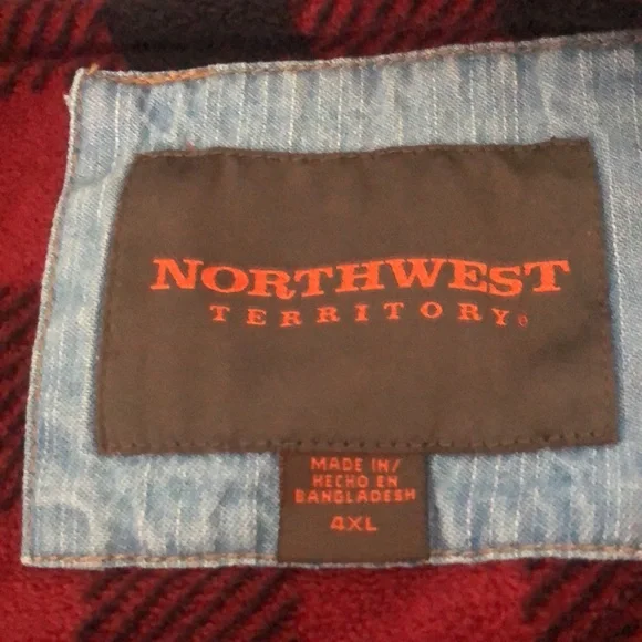 NORTHWEST Denim, buttons down fully Flannel Lined men’s Jacket size 4XL” - Picture 15 of 16